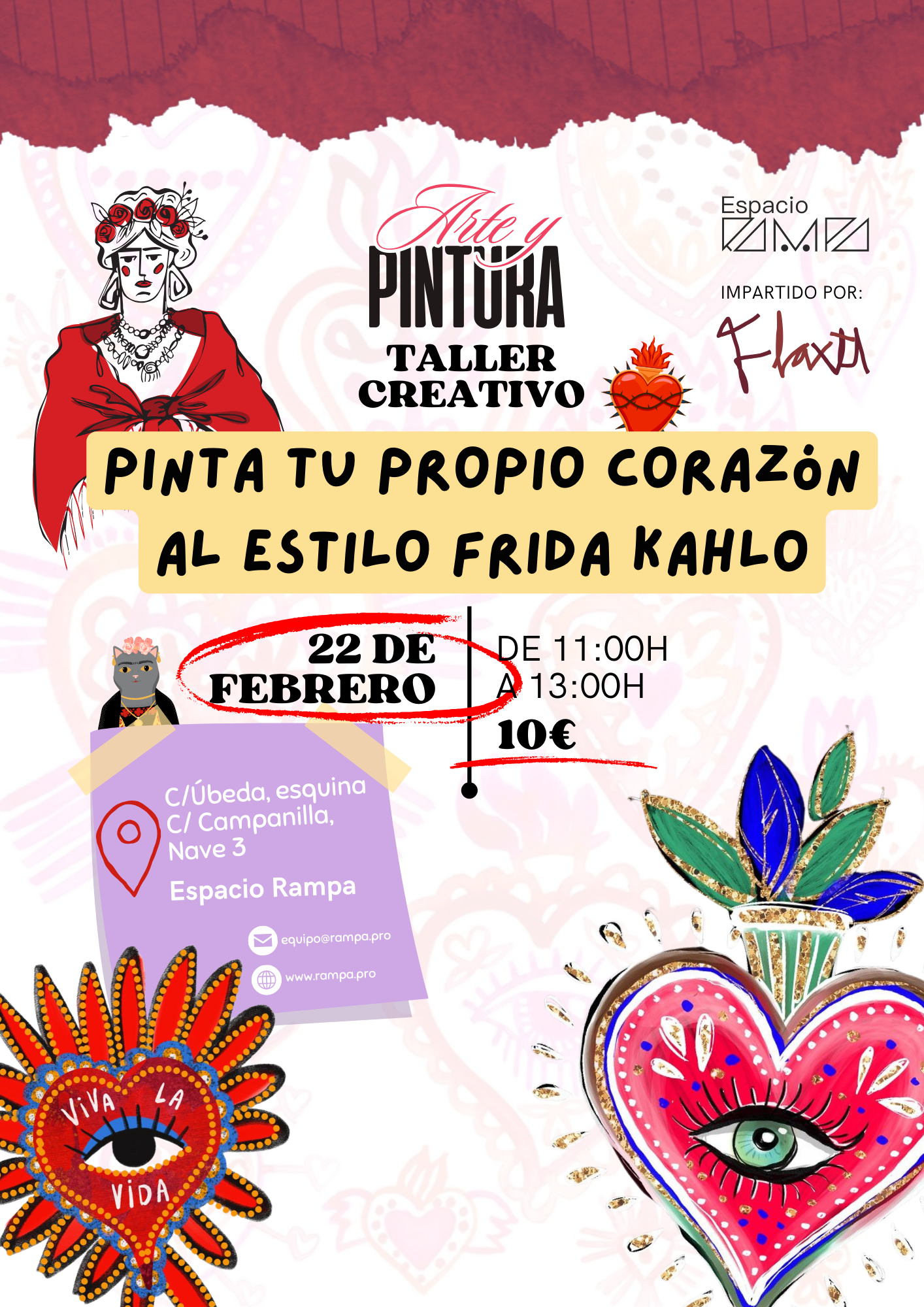 TALLER "PINTA TU PROPIO CORAZÓN AL ESTILO FRIDA KHALO"
