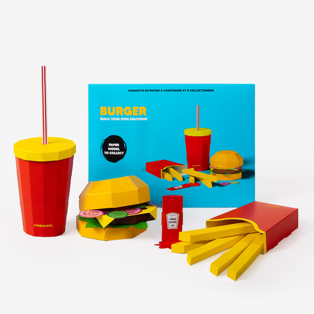 HAMBURGUESA DE PAPEL 3D de Cinqpoints