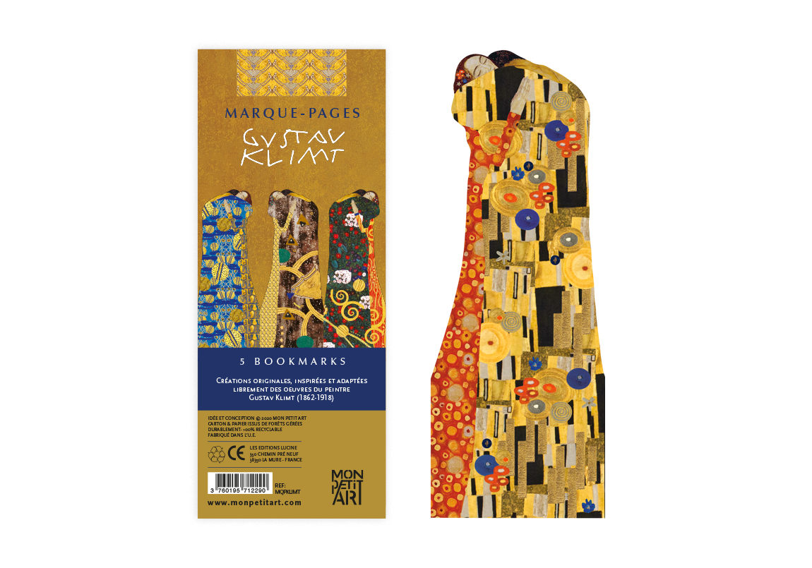 Marcadores Klimt, El beso de Mon Petit Art