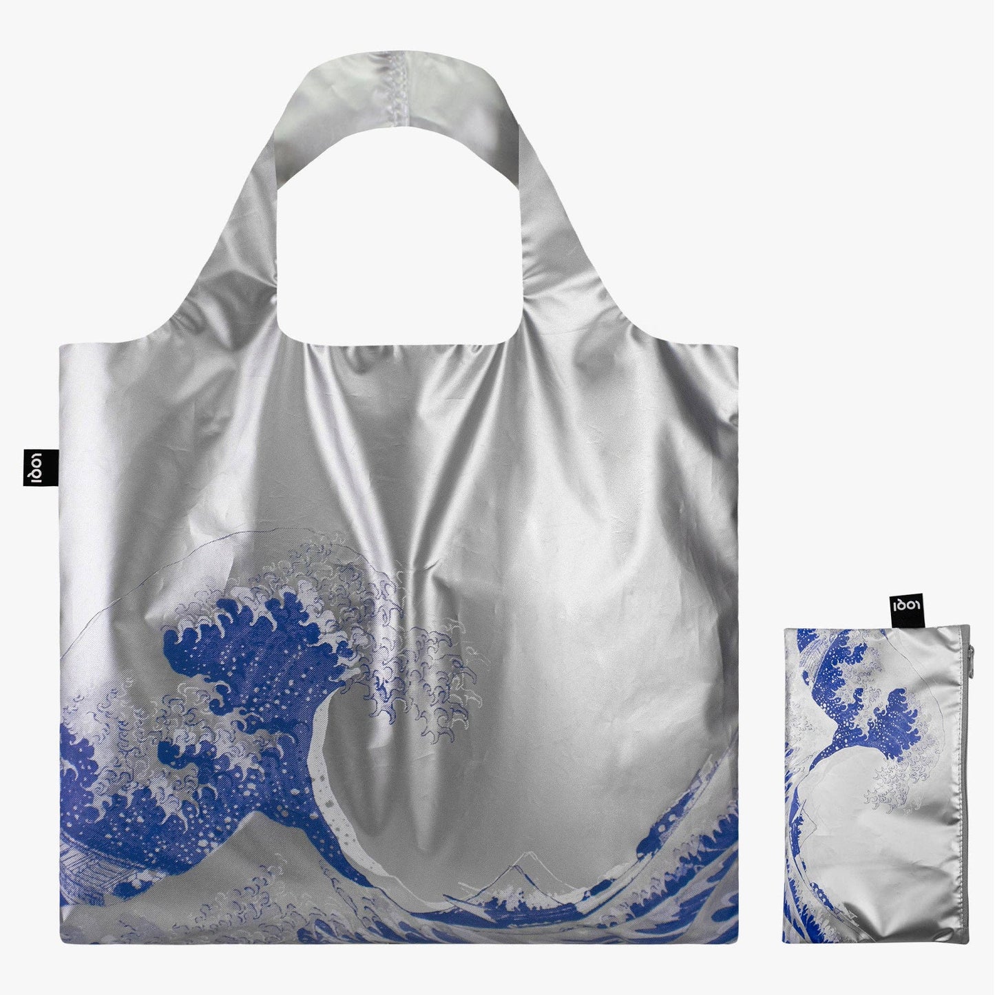 Bolsa metálica plateada KATSUSHIKA HOKUSAI The Great Wave