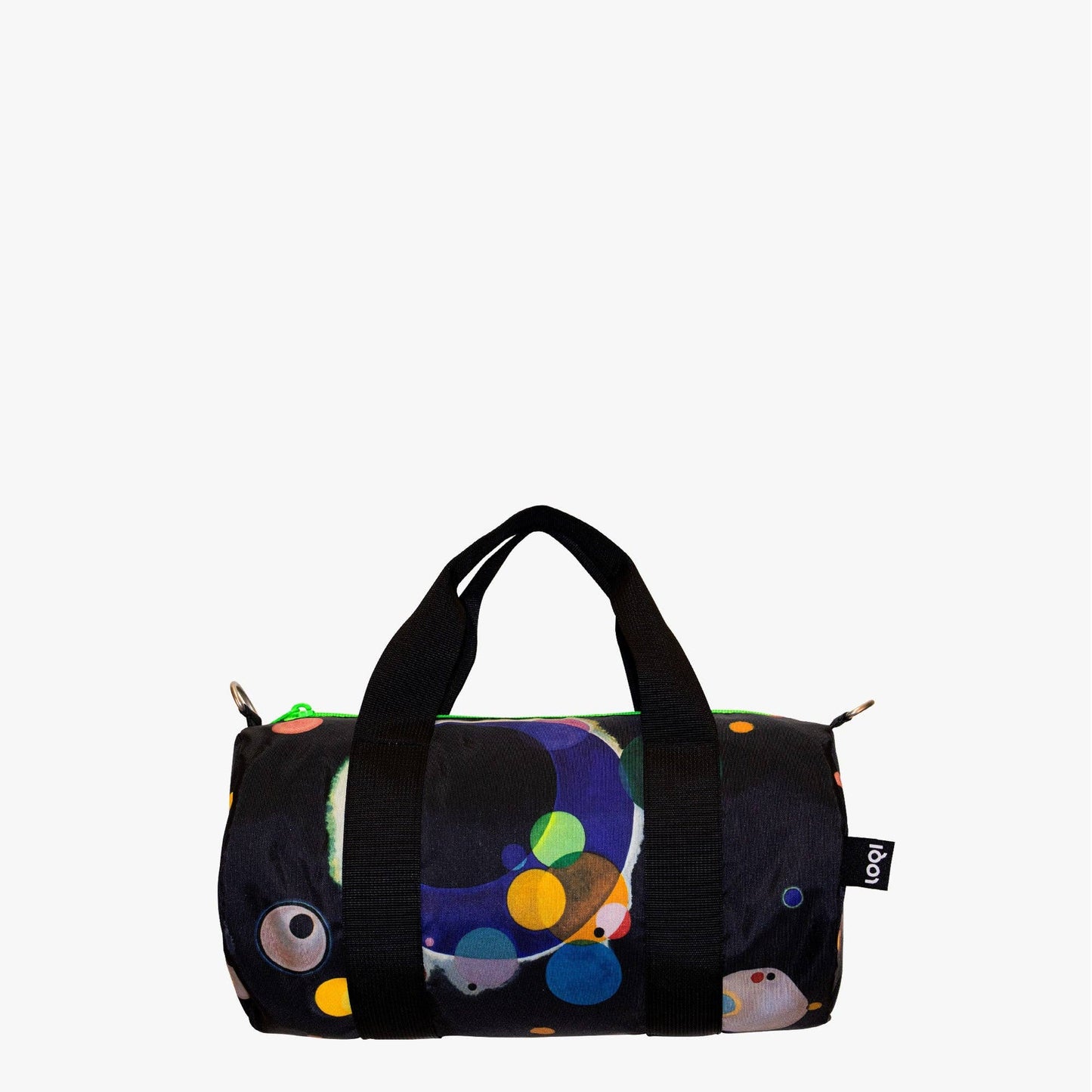 Bolso WASSILY KANDINSKY, varios círculos, verde neón, mediano