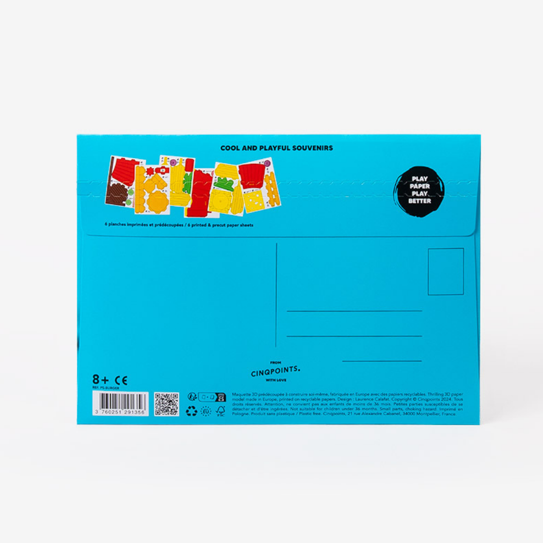 HAMBURGUESA DE PAPEL 3D de Cinqpoints