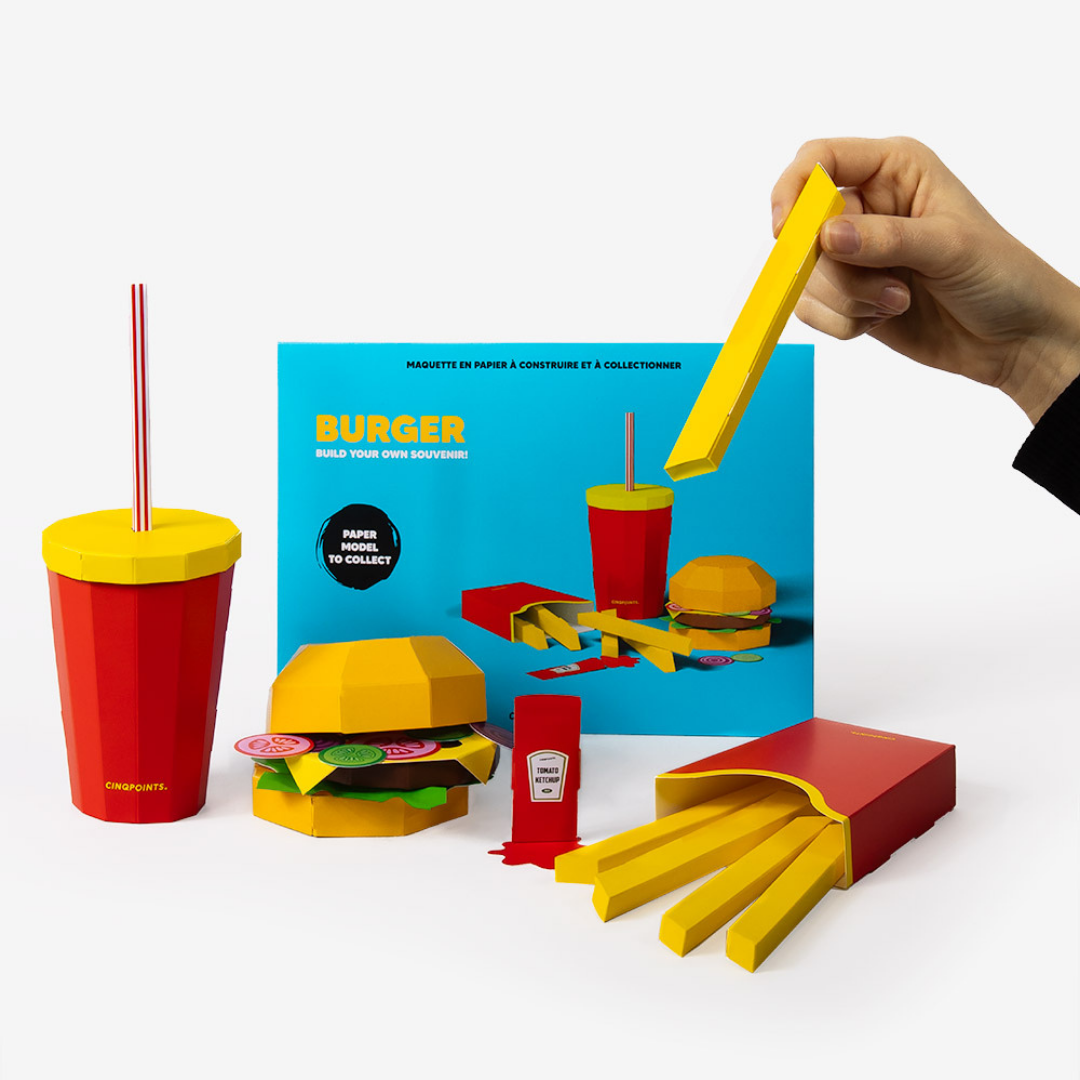 HAMBURGUESA DE PAPEL 3D de Cinqpoints