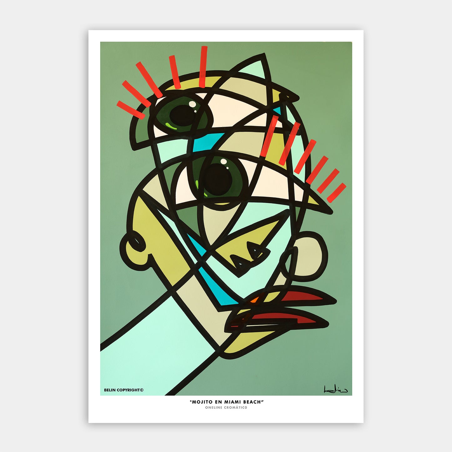 Poster BELIN "Mojito en Miami beach"