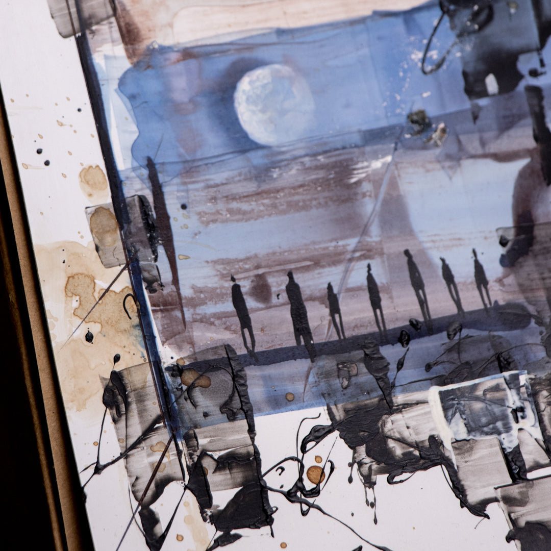 " Estudio para una pared con luna "