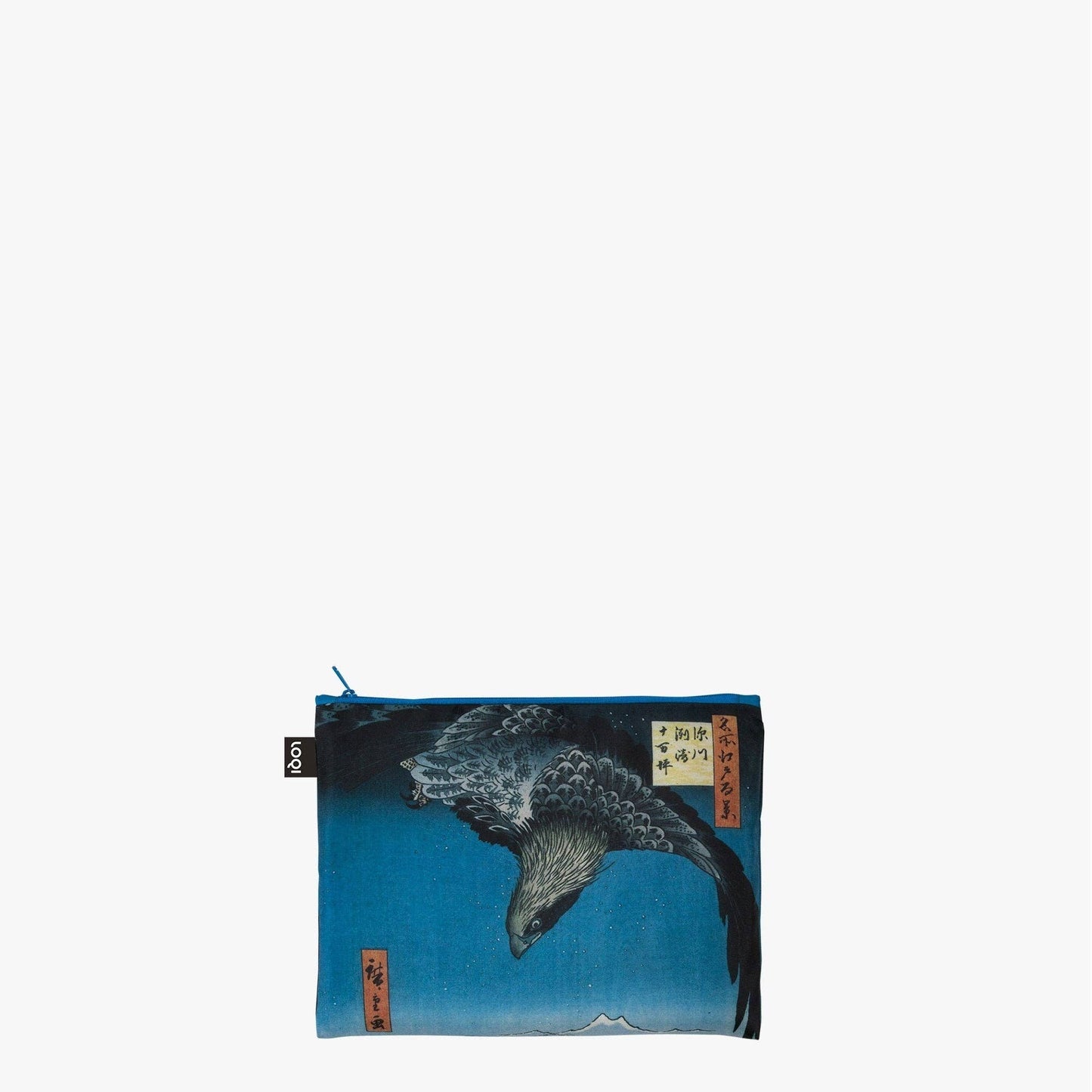 Recycled bag set with HOKUSAI/HIROSHIGE zipper