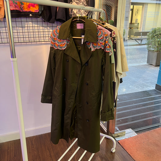 FLAXTL "Green Grace" TRENCH COAT