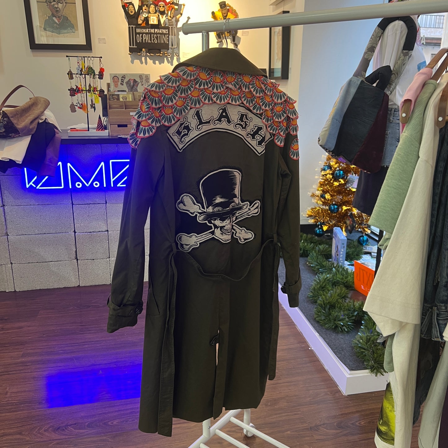 FLAXTL "Green Grace" TRENCH COAT