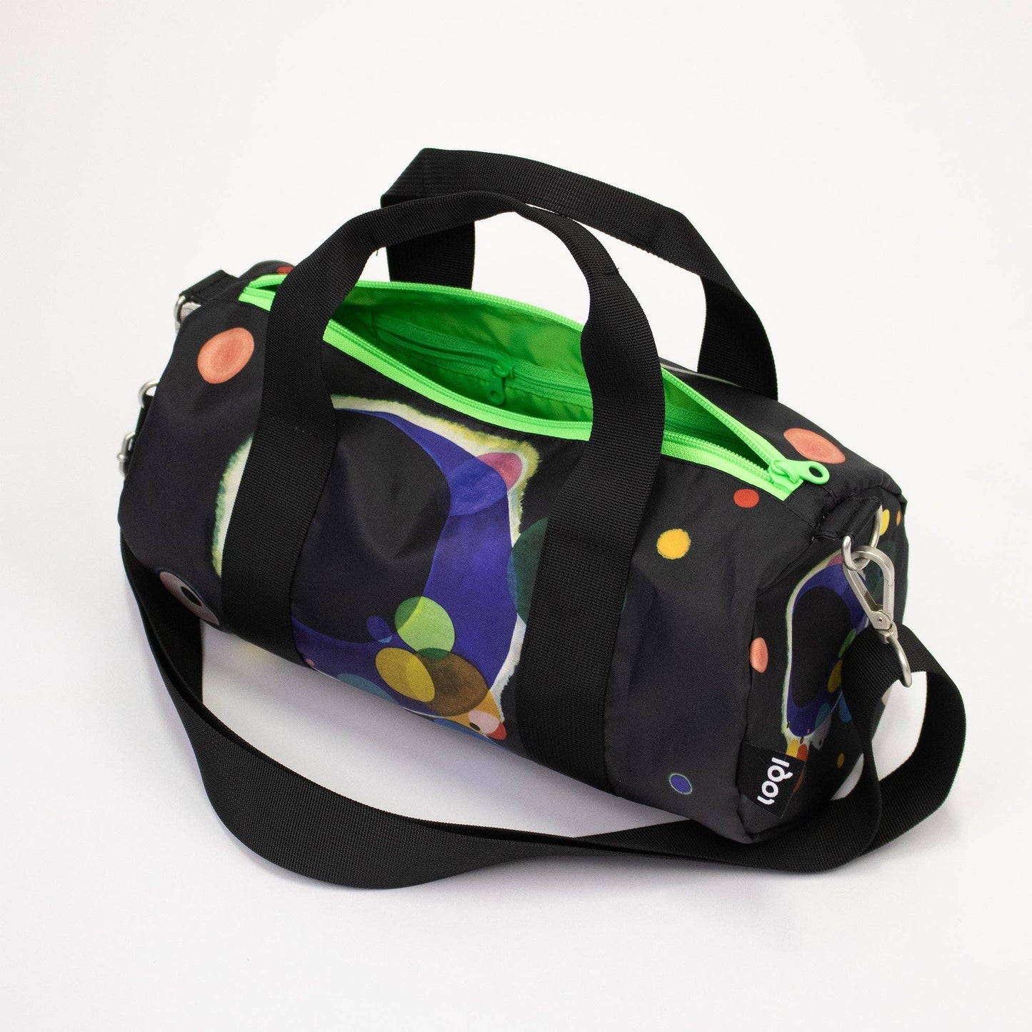 WASSILY KANDINSKY Bag, Several Circles, Neon Green, Medium